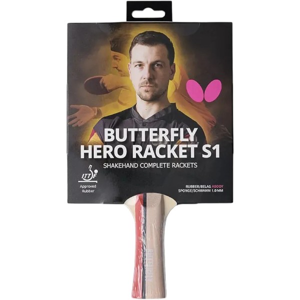 Фото - Ракетка для настільного тенісу Butterfly HERO Racket S1 Timo Boll (6251710002)